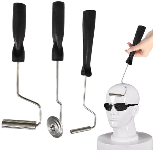 Juego de 3 rodillos de fibra de vidrio, juego de 3 herramientas para rodillos de fibra de vidrio de aleación de aluminio, juego de rodillos de burbujas para laminar con herramientas de remo de