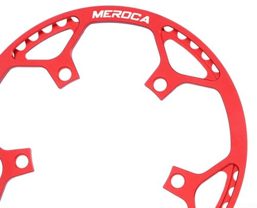 Kettenblatt für BCD 130 mm, 45T Aluminiumlegierung, ultraleicht, hohles Ritzel, kompatibel mit Single-Speed- und 10-Gang-Straßen- und Rennrädern (45T rot)