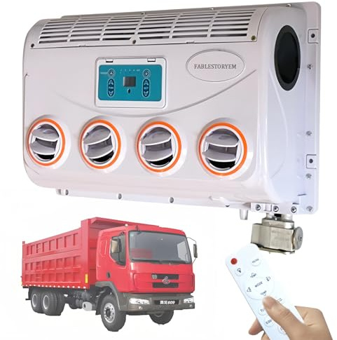 Evaporador eléctrico de aire acondicionado con salida de aire giratoria y ajuste de velocidad para refrigeración de vehículos