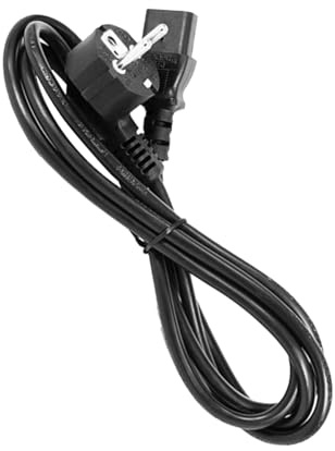 Cabilock Cavo di Alimentazione Elettrica Sostitutivo Flessibile e Resistente al Fuoco Spina Eu 220v 2 Poli Nero in Rame e Pvc per Casa e Ufficio