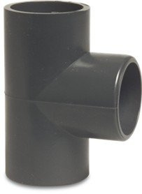 Raccord en T pour tuyauterie de piscine – 90 °, PVC-U - 50 mm - raccord à coller