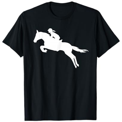 Cute English Riding Hunter Jumper Girl Riding Horse Tee Gift T-Shirt Small