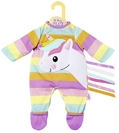 Zapf Creation 870501 Dolly Moda Einhorn Strampler, Puppenkleidung 39-46 cm, Bunt
