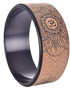 FLY FLU Cork Yoga Wheel ， Starke Premium-Rolle Für Dharma Yoga Wheel Pose Verbesserung Der Mobilität Relive Tension - Zum Dehnen Und Verbessern Von Backbends