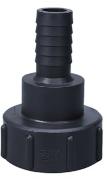 1000L IBC 60mm Water Tank Garden Hose Adapter Thread Valve Connector to 1 inch