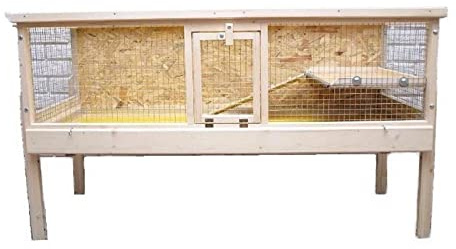 Kaninchenstall XXL Tiere Hasenstall Hasenvilla Meerschweinchen Freigehege Hasenkäfig Kleintierstall S1 aus Holz
