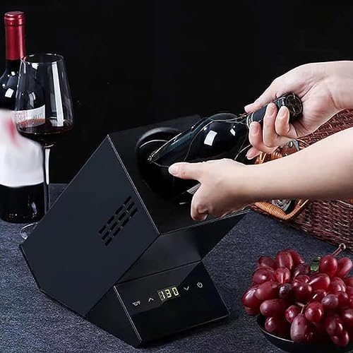 GEJLELDS Raffreddatore Elettrico costante per Vino, refrigeratore per Bottiglie a Temperatura costante Regolabile da 41°F-64°F, Raffreddamento Lento per Vino, Champagne,Black