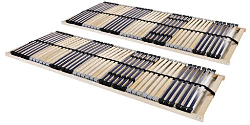 ZEYUAN Lattenroste 2 STK. mit 42 Latten 7 Zonen, Rolllattenrost, Matratze, Familienbett, Bett, Funktionsbett,70 x 200 cm
