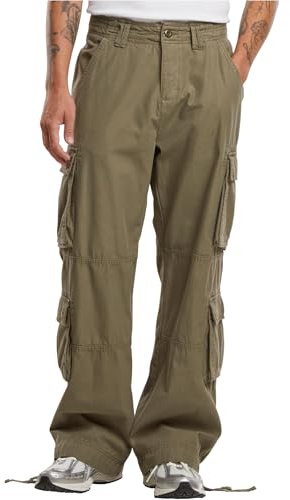 Urban Classics herrbyxor dubbel cargobyxa oliv 31, OLIV, 31