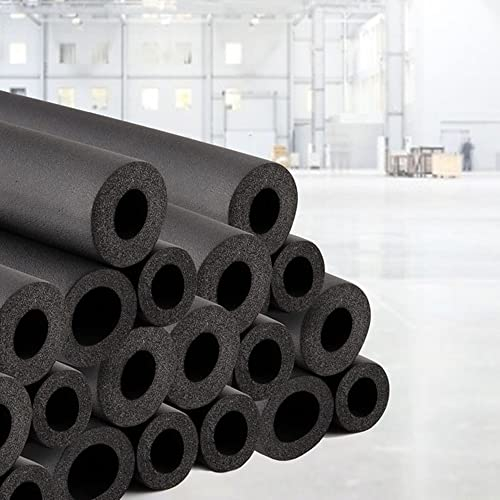 Rohrisolierungsschaum, Rohrisolierungsschaum Wasserdichte Rohrisolierung, flexibler Schaumstoffschlauch, schwarzer Rohrisolationsschaumschlauch, 20–110 mm ID × 20 mm dick × 6 Fuß Länge, Gummischlauch