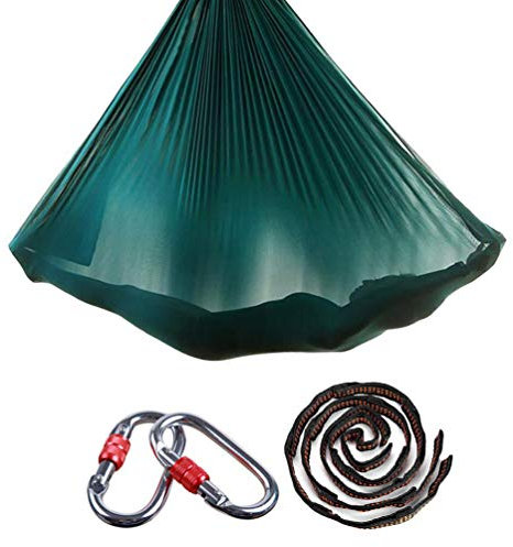 Aerial Yoga Tuch DIY Premium Silks Aerial Equipment Elastische Yoga Hängematte Tuch Sling Swing Vertikaltuch Yogatuch Hammock Fitness für Pilates Gymnastik Antigravity Inversionsübungen