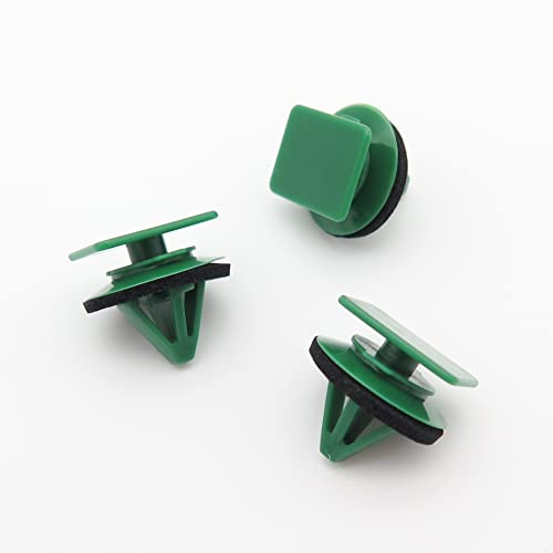 VVO Fasteners- Green Plastic Side Skirt, Sill Moulding Cover Trim Clips for Mazda MX-5, CX-3, (Pack of 10)