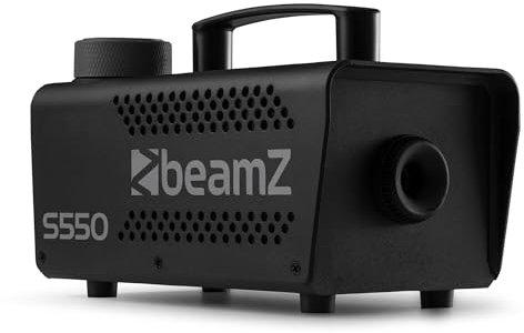 beamz S550 550W Smoke Machine with Wireless Remote Control & 250ml Fluid Included, Rapid Warm-Up, Compact Fog Machine for DJs, Parties, Discos, Halloween, Home Events, Easy Plug & Play