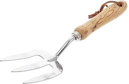 ANDRESLAD Forca Da Diserbo A Tre Denti in Acciaio Inossidabile Comoda Pala A Mano Per Giardinaggio Di Fiori E Ortaggi