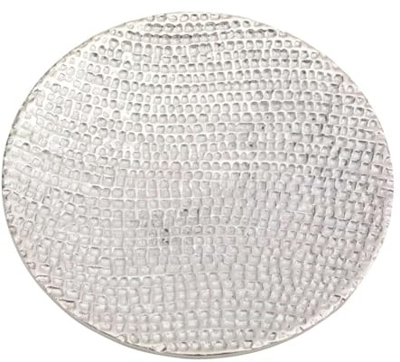LivuX Kerzenteller aus Aluminium in Silberoptik – Ø 14 cm – Runder Untersetzer mit Wabenstruktur für Kerzen bis 12 cm – Dekorativer Schutz für Tisch & Möbel 1209