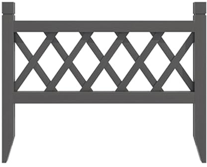 Clôture en treillis extensible en bois - Bordure décorative d'extérieur pour parterres de fleurs, cour, terrasse et pelouse