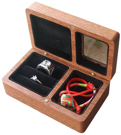 Stilvoller Holzschmuck Soft Velvets Aufbewahrungsbox Für Wertsachen Handgefertigter Zubehörhalter Für Zuhause Und Reisengebrauch