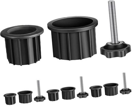 iplusmile Kit de Bouchons Anneaux pour Trou de Pied de Parasol de Rechange pour Base de Parasol de Terrasse Capuchons Antivents avec Vis Filetée pour Stabilité Renforcée