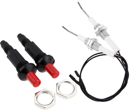2 set di accensione a pulsante con a scintilla, generatore, accenditore a gas piezoelettrico, filettatura M10