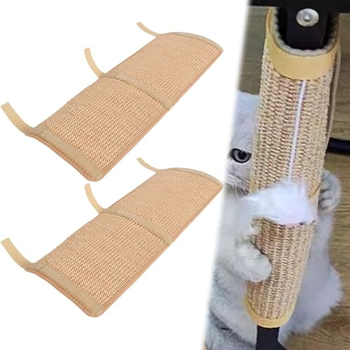 2 stycken klösbrädor, 25 × 50 cm, klösskydd, soffa, katt, kattskyddsmatta, möbelskydd, klösmatta, soffa, sisal, klösmatta för soffa, möbler, dörr, klösskydd, bordsben, beige, sisalmaterial
