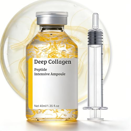 Silk Peptide Intensive Lifting Ampoule, Deep Collagen Silk Peptide Ampoule, Anti Aging Serum for Tightening & Firming, Smoothing Fine Lines, Hydrating Facial Essence for Youthful Skin, 40ml
