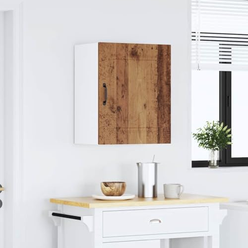 Plumbpyr köksväggskåp Kalmar i gammalt träutseende, trämaterial med förvaringsutrymme, 50 x 31 x 60 cm, 55 kg lastkapacitet, mångsidigt för kök, matsal, hall, ordning och hylla
