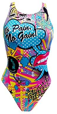 Turbo Crazy Comic Parte Inferiore del Bikini, Bleu Clair, Medium Donna