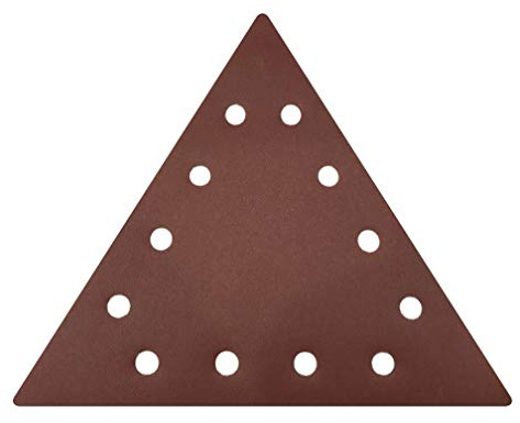 Tecmix 17960 - Dischi Abrasivi Triangolaridischi Abrasivi Tm Multiforo in Velcro, Carta Vetrata Triangolare P40 (25 Fogli per Confezione)
