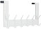WEBI Perchero Puerta,Percha Puerta,Colgador Puerta,Gancho Puerta en con 6 Ganchos Dormitorio,Baño,4.5cm,Blanco