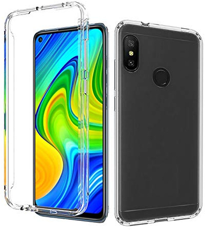 Funda Xiaomi Mi A2 Lite,360 Grados Full Body Anti Shock Carcasa [Delantera Suave Silicona TPU y Duro PC Trasera] 2 in 1 Protectora Fundas para Xiaomi Mi A2 Lite/Redmi 6 Pro,Transparente
