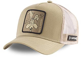 Capslab Tracker Kappe Herren Looney Tunes, Cap Herren, Kojote, Langlebig, Beige, Einheitsgröße