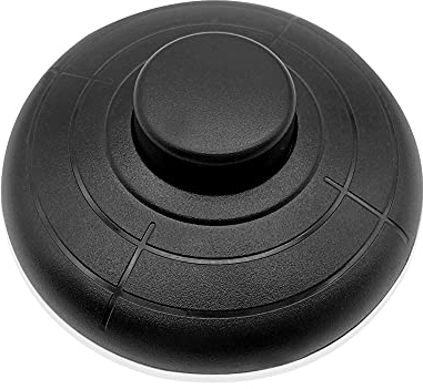GZGXKJ Interruptor de Pie Redondo Negro de 70 mm de Diámetro Utilizado para Interruptor de Botón de Pie de Lámpara, Lnterruptor de Pie en Línea, para 2 o 3 Núcleos para Lámpara de Pie