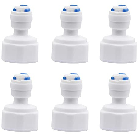 CENPEK 6 Stück 1/4 Rohr OD weiblich Push in Schnellverbinder Wasserfilter Anschluss Schnellanschluss für Wasserfilter RO-Systeme