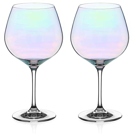 DIAMANTE Gin Glasses - Iridescent Holographic Lustre Collection (Gin Copa Glasses)