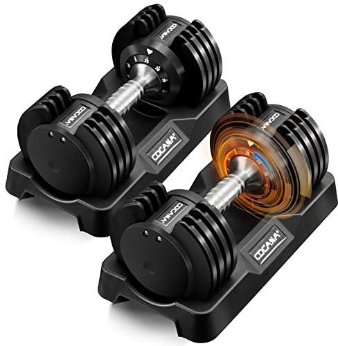 Verstellbare Hanteln 2er-Set, 11,3 kg Gewichte-Set, schnell einstellbares Hantelgewicht für Übungen, Paar Hanteln für Männer und Frauen im Heim-Fitnessstudio, Workout-Ausrüstung (11,3 kg-Paar)