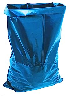 2 x 7 Heavy-Duty BLUE Builder Bags Rubble Sacks (2 Rolls) - EXTRA STRONG Holds 30kg Construction Waste Removal Garden Waste Bags High Strength Bin Liners 20 X 30