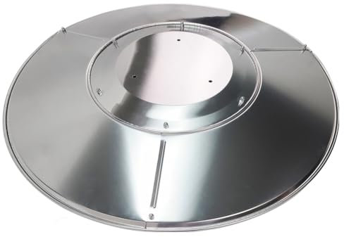 Kanylavy Patio Heater Reflector Shield, Propane Outdoor Heaters Replacement Part - Top Dome, 3-Hole Mount, 33 Inch Dia Round