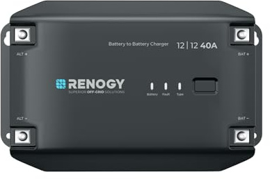 Renogy DC to DC Battery Charger 12V 40A, Intelligent Converter for Flooded, Gel, AGM, and Lithium Batteries, for RVs, Truck, Motorhome, Commercial Vehicles, Boats and Yachts