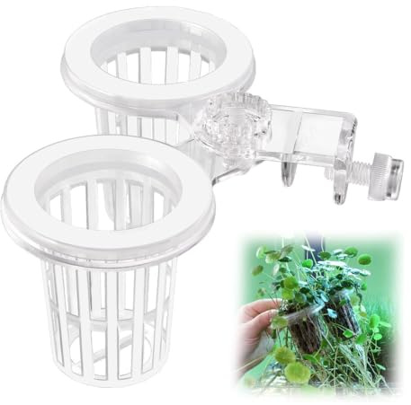 Aquarium Plant Holder,Hanging Fish Tank Pothos Holder 5cm/2.0 Height Adjustable Range for Fish Tank Wall Thickness up to 1.5cm/0.6