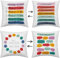 Inspirational All Feelings are Okay Reversible Grounding Technique Throw Pillow Covers 18x18 in Set of 2, Home Mental Health Therapist Office Decorative Cushion Covers, Therapist Gifts for Women