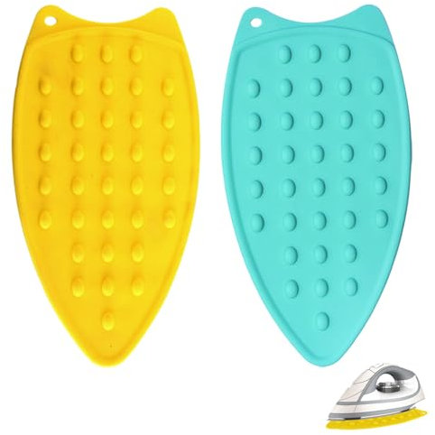 2PCS Silicone Iron Rest Pad Portable Iron Heat Resistant Pad Multipurpose Iron Rest Plate Universal Ironing Board for Home Hot Ironing Tool