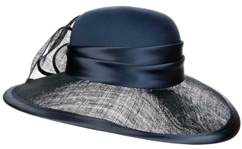 LIERYS Beacosa Anlasshut Damenhut mit Schleife Made in Italy Sommer dunkelblau One Size