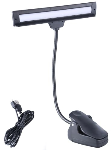 RETUOLWAG Lámpara de escritorio con clip con 3 iluminación y 9 niveles de atenuación USB 9 LED lámpara de trabajo para estudio/juego
