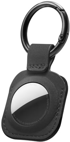 Spigen Porte-clés Essentiel Compatible avec AirTag 2 (2026) / AirTag (2021) Étui de Protection avec Porte-clés - Noir