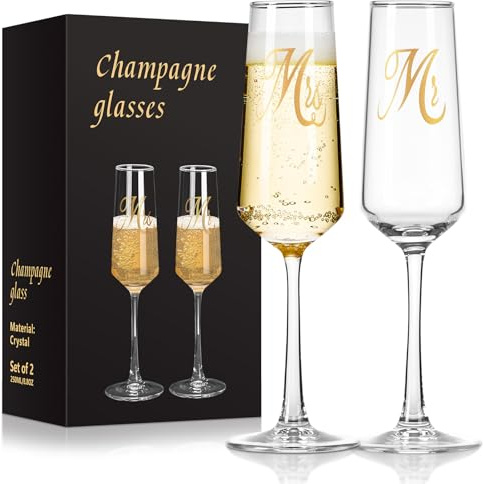 FrutPunch Champagner Gläser Drucken 2erSet 250ml Hochzeiten, Familienfeiern