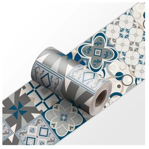 JTKSSCS Greche Adesive Per Pareti 1 adesivo da parete in ceramica, stacca e attacca, for paraschizzi cucina, strisce decorative for piastrelle, for battiscopa del bagno(YX-165,30cmX240cmX1roll)