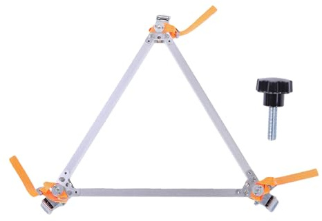 Eujgoov Support de Jambe de Trépied Mobile TD01, Nivellement en Alliage D'aluminium, Support de Théodolite en Bois Massif, de Jambe renforcé, Chariot de Trépied D'enquête Stable
