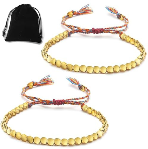 CFWSHJ 2 ST Tibetanskt koppararmband för kvinnor/män, tibetanskt koppararmband, tibetanskt armband, The Tibetan Armband of Fortune (Lucky)
