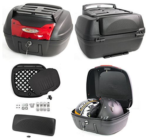 Bauletto Moto Scooter Baule Valigia Rigida Touring Universale Porta Pacchi Nero