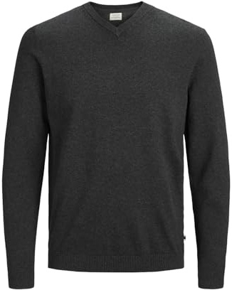 JACK & JONES herr Jjebasic Knit V-neck Noos Pullover-tröja